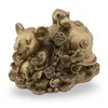 Statueta Feng Shui Sobolan cu pui si Ru yi din rasina, 10cm
