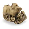 Statueta Feng Shui Sobolan cu sac de bani si Ru yi din rasina, 12cm, imagine 2