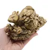 Statueta Feng Shui Sobolan cu sac de bani si Ru yi din rasina, 12cm, imagine 3