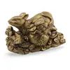 Statueta Feng Shui Sobolan cu sac de bani si Ru yi din rasina, 12cm