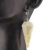 Cercei cu agatatoare Jad sperpentin, Piatra infinitului forma pendul, imagine 2