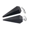 Cercei cu agatatoare Obsidian negru forma pendul