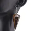 Cercei cu agatatoare Ochi de tigru forma pendul, imagine 2