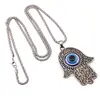 Colier Feng Shui cu pandantiv Hamsa gravata cu Ochi protector, 6,5cm