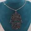 Colier Feng Shui cu pandantiv Hamsa mobil, 7,5cm, imagine 2
