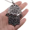 Colier Feng Shui cu pandantiv Hamsa mobil, 7,5cm, imagine 3