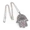 Colier Feng Shui cu pandantiv Hamsa mobil, 7,5cm