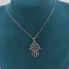 Colier Feng Shui cu pandantiv model Hamsa, 30mm, imagine 2