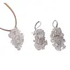 Set pandantiv si cercei cu agatatoare ciorchine Cristal de stanca