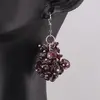 Set pandantiv si cercei cu agatatoare ciorchine Granat, imagine 3