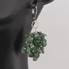 Set pandantiv si cercei cu agatatoare ciorchine Jad verde, imagine 3