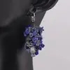 Set pandantiv si cercei cu agatatoare ciorchine Lapis lazuli, imagine 3