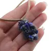 Set pandantiv si cercei cu agatatoare ciorchine Lapis lazuli, imagine 4