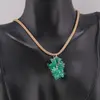 Set pandantiv si cercei cu agatatoare ciorchine Onix verde, imagine 2