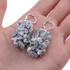 Set pandantiv si cercei cu agatatoare ciorchine Opal albastru, imagine 5