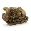Statueta Feng Shui Bivol cu monede din rasina, 6,5cm