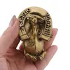 Statueta Feng Shui Bivol cu potcoava pe gat din rasina, 7,5cm, imagine 3