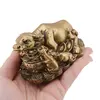 Statueta Feng Shui Bivol cu pui si bolul prosperitatii din rasina, 9,5cm, imagine 3