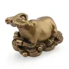 Statueta Feng Shui Bivol cu Ru yi din rasina, 6cm, imagine 2
