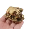 Statueta Feng Shui Bivol cu Ru yi din rasina, 6cm, imagine 3