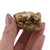 Statueta Feng Shui Bivol mediu asezat pe monede din rasina, 4cm, imagine 3