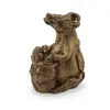 Statueta Feng Shui Bivol mediu cu sac de bani din rasina, 4,5cm, imagine 2