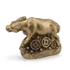 Statueta Feng Shui Bivol mediu pe monede din rasina, 4cm, imagine 2