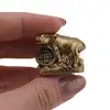 Statueta Feng Shui Bivol mic cu moneda din rasina, 3cm, imagine 3