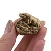 Statueta Feng Shui Bivol mic cu Ru yi din rasina, 3cm, imagine 3