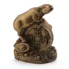 Statueta Feng Shui Bivol pe moneda din rasina, 5cm