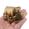 Statueta Feng Shui Bivol si Bagua din rasina, 7cm, imagine 3