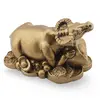 Statueta Feng Shui Bivol si pepita din rasina, 7cm, imagine 2