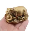 Statueta Feng Shui Bivol si pepita din rasina, 7cm, imagine 3