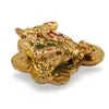 Statueta Feng Shui Broasca testoasa cu trei picioare aurie din rasina, 5cm, imagine 2