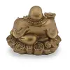 Statueta Feng Shui Buddha vesel cu pepita din rasina, 6cm, imagine 2