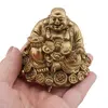 Statueta Feng Shui Buddha vesel cu pepita din rasina, 6cm, imagine 3