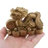 Statueta Feng Shui Dragon cu broasca raioasa si Bagua, 9,5cm, imagine 3