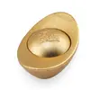 Statueta Feng Shui Pepita mobila din metal auriu, 6cm, imagine 2