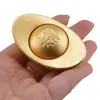Statueta Feng Shui Pepita mobila din metal auriu, 6cm, imagine 3