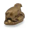 Statueta Feng Shui Porc cu sac din rasina, 6cm, imagine 2