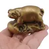 Statueta Feng Shui Porc cu sac din rasina, 6cm, imagine 3
