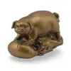 Statueta Feng Shui Porc cu sac din rasina, 6cm
