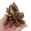 Statueta Feng Shui Shou Xing calare pe Pixiu din rasina, 7,5cm, imagine 3