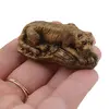 Statueta Feng Shui Tigru cu Ru yi din rasina, 4,5cm, imagine 3