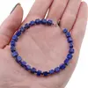 Bratara Lapis lazuli cuburi 4mm, sfere fatetate 2mm si argint 925, imagine 3