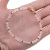 Bratara Piatra lunii sfere 4mm si Coral rosu sfere fatetate 2mm, imagine 3