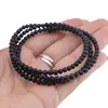 Bratara tripla ajustabila cu pietre semipretioase, Goldstone albastru sfere 4mm, imagine 3
