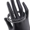 Bratara tripla ajustabila cu pietre semipretioase, Hematit sfere 4mm, imagine 2
