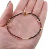 Bratara Turmalina neagra, Serafinit, Granat, Cristal de stanca sfere fatetate 2-3mm si bumbi aurii, imagine 2