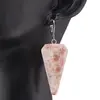 Set pandantiv si cercei cu agatatoare Piatra soarelui forma pendul, imagine 3